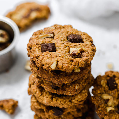 Vegan Chocolate Chip Walnut Oatmeal Cookies (Gluten-free) – Barrel Leaf 桶子葉